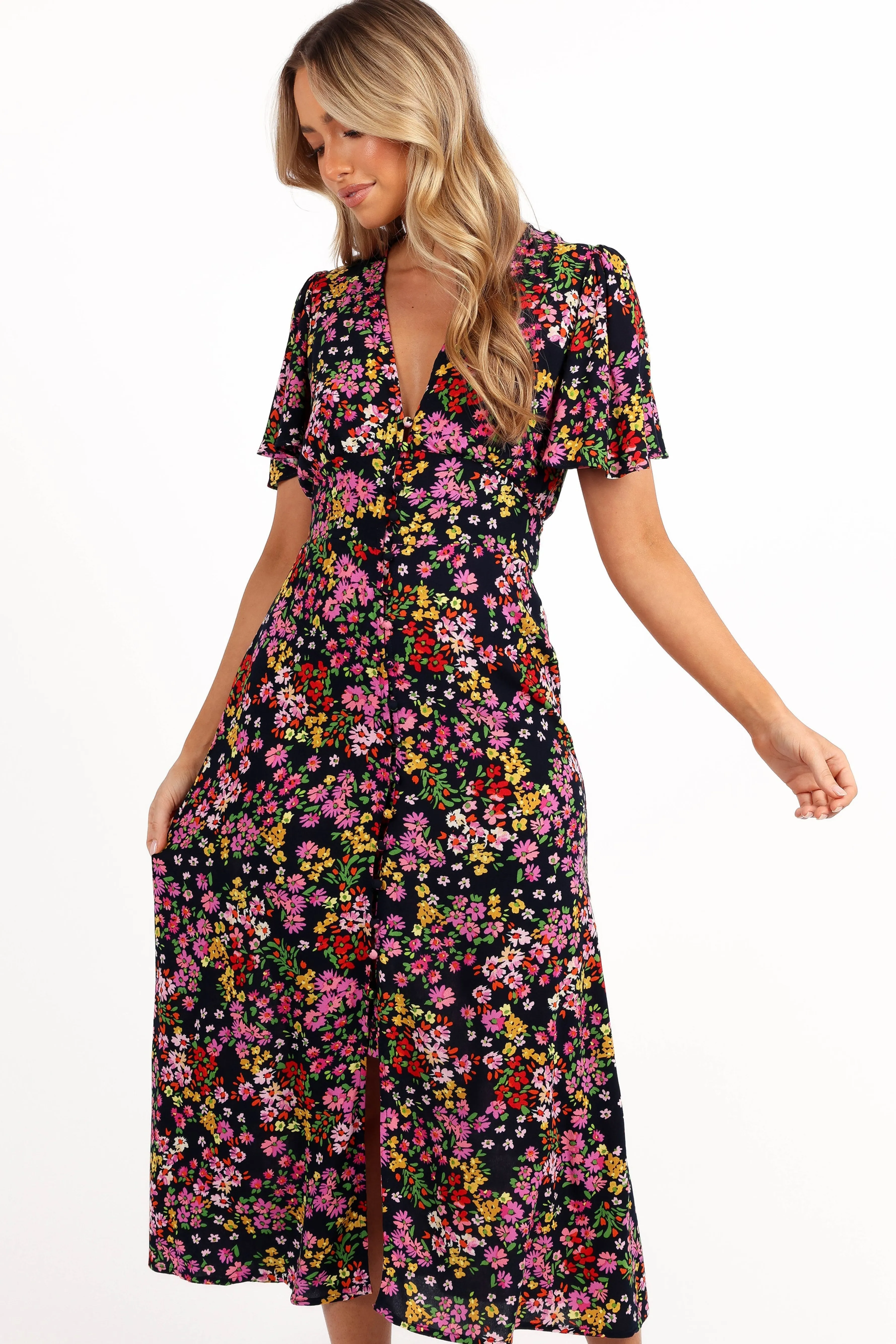 Petal & Pup Owena Midi Dress - Midnight Daisy MidnightDaisy Sale