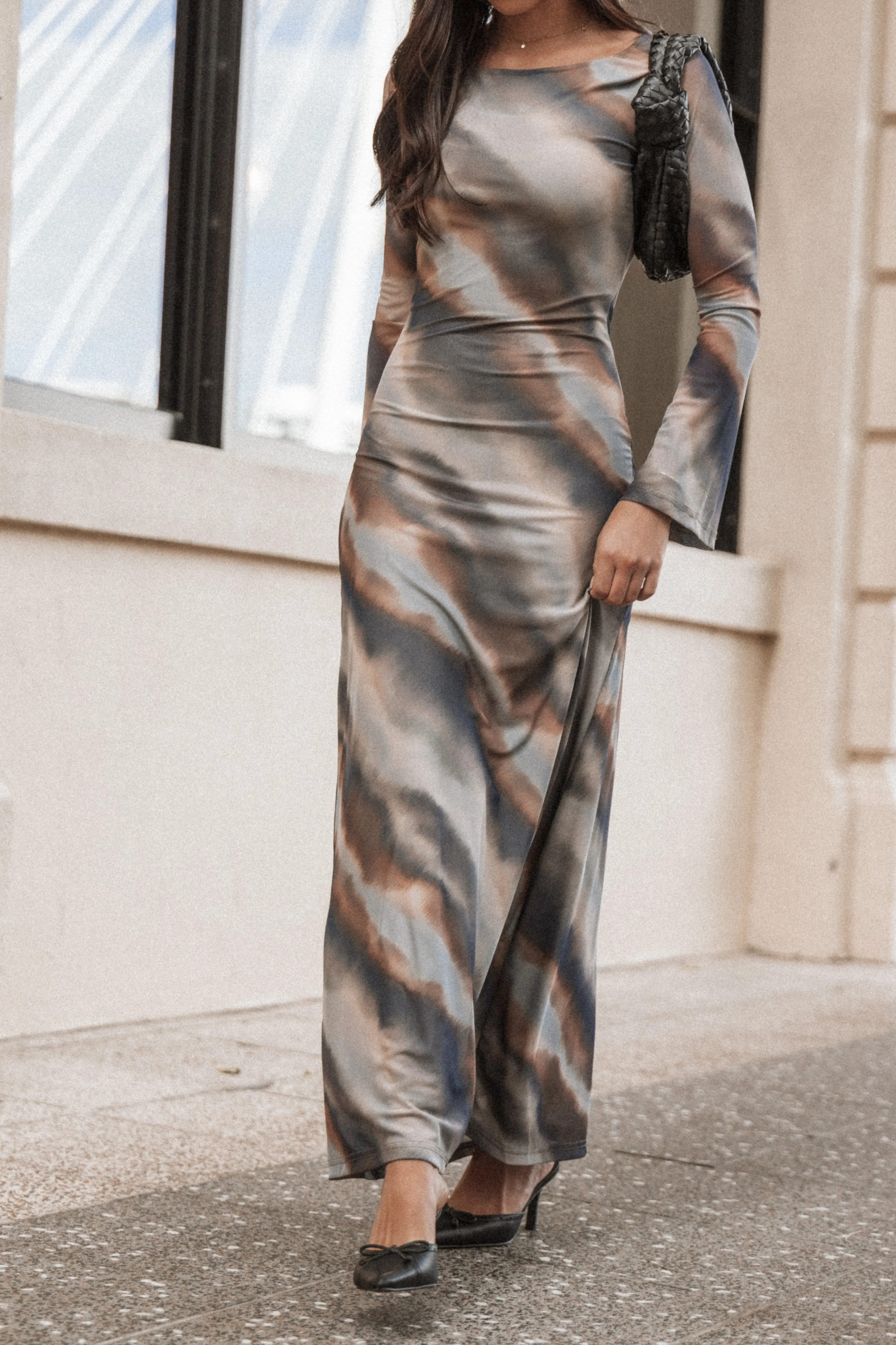 Petal & Pup Pandora Long Sleeve Maxi Dress - Ombre Stripe OmbreStripe Cheap