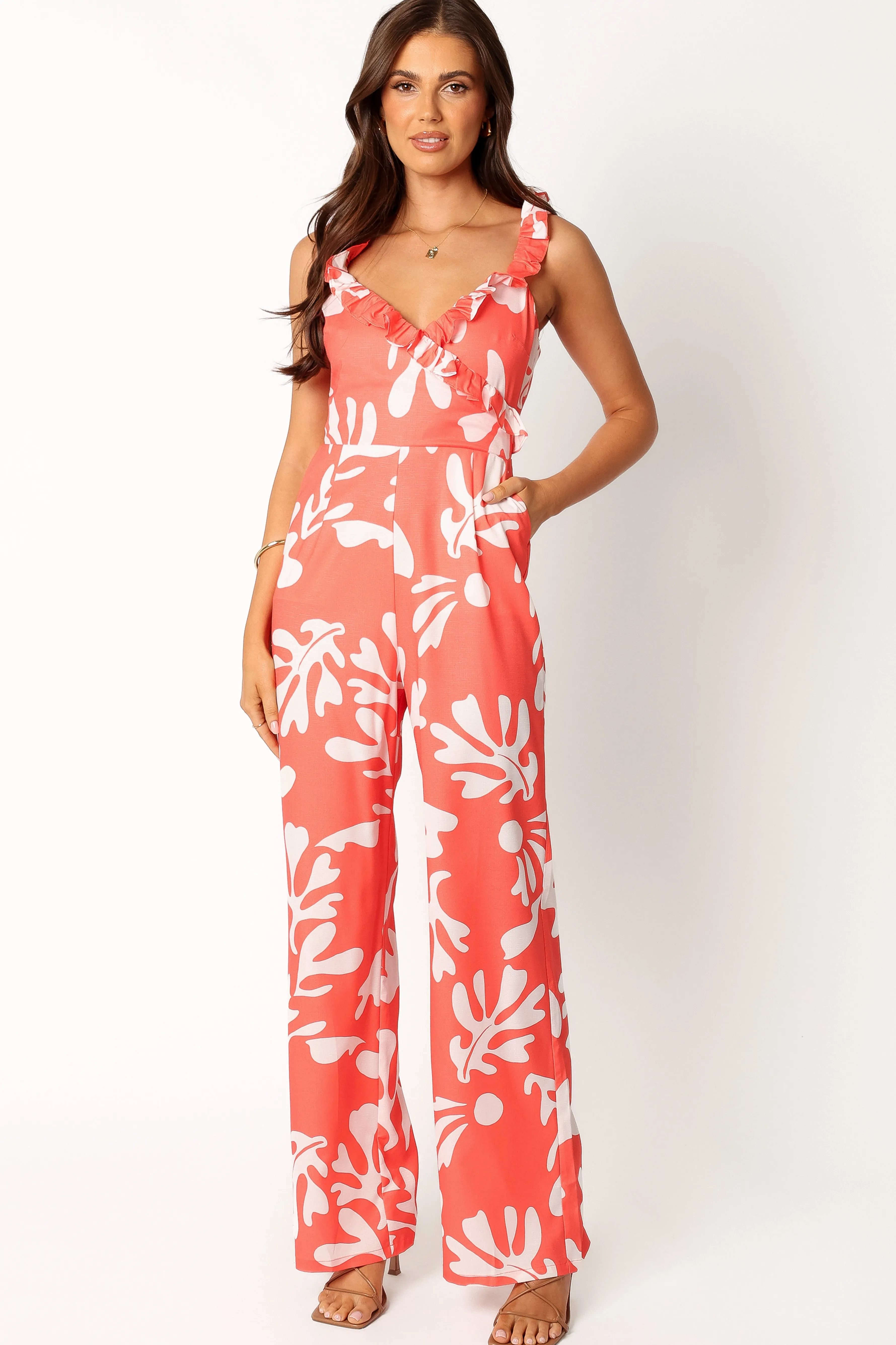 Petal & Pup Payton Jumpsuit - Melon White MelonWhite Cheap