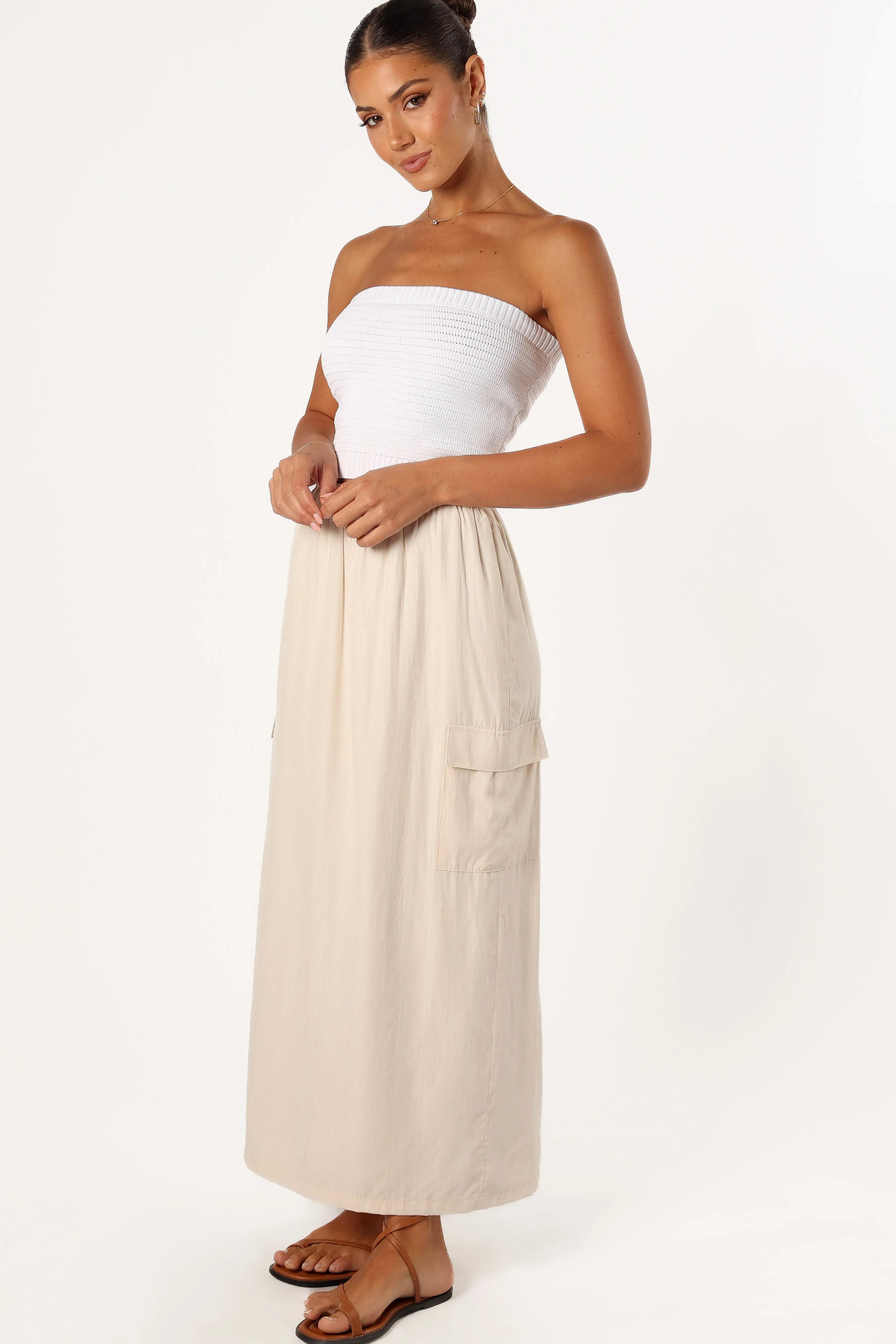 Petal & Pup Picilo Long Midi Skirt - Stone Discount