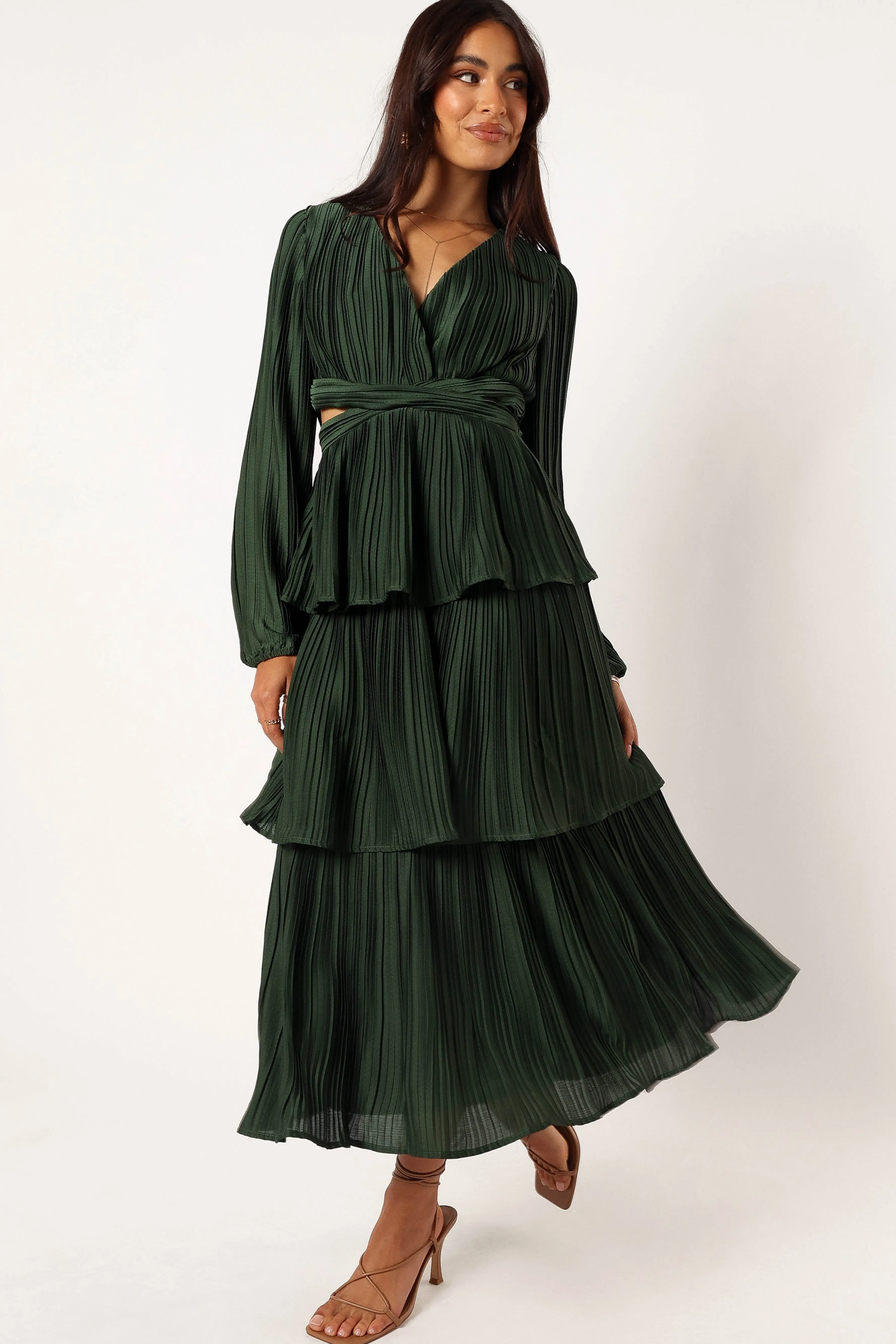 Petal & Pup Pippa Long Sleeve Midi Dress - Emerald Store