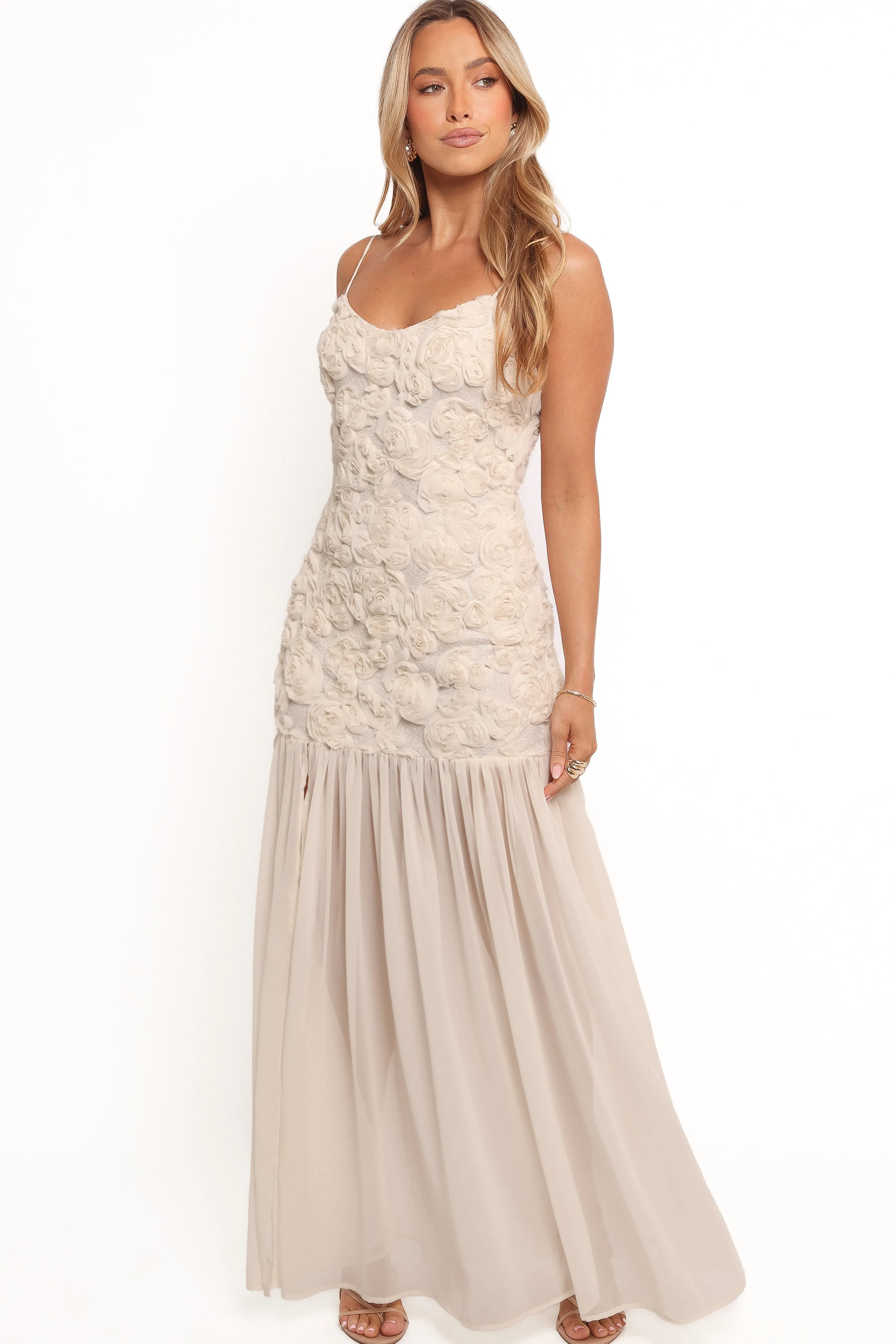 Petal & Pup Romy Maxi Dress - Cream Flash Sale