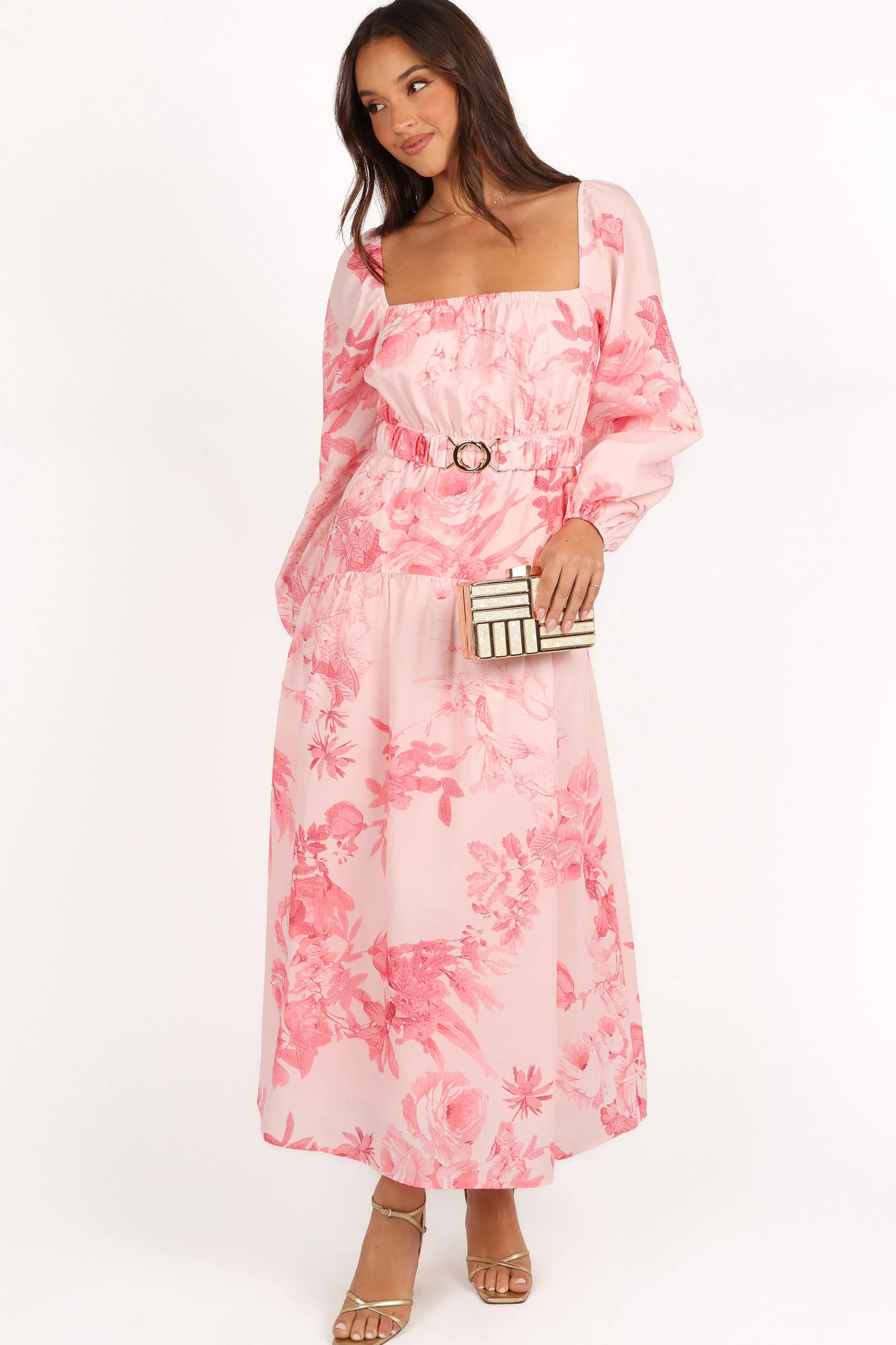 Petal & Pup Sharine Long Sleeve Dress - Pink Floral PinkFloral Cheap