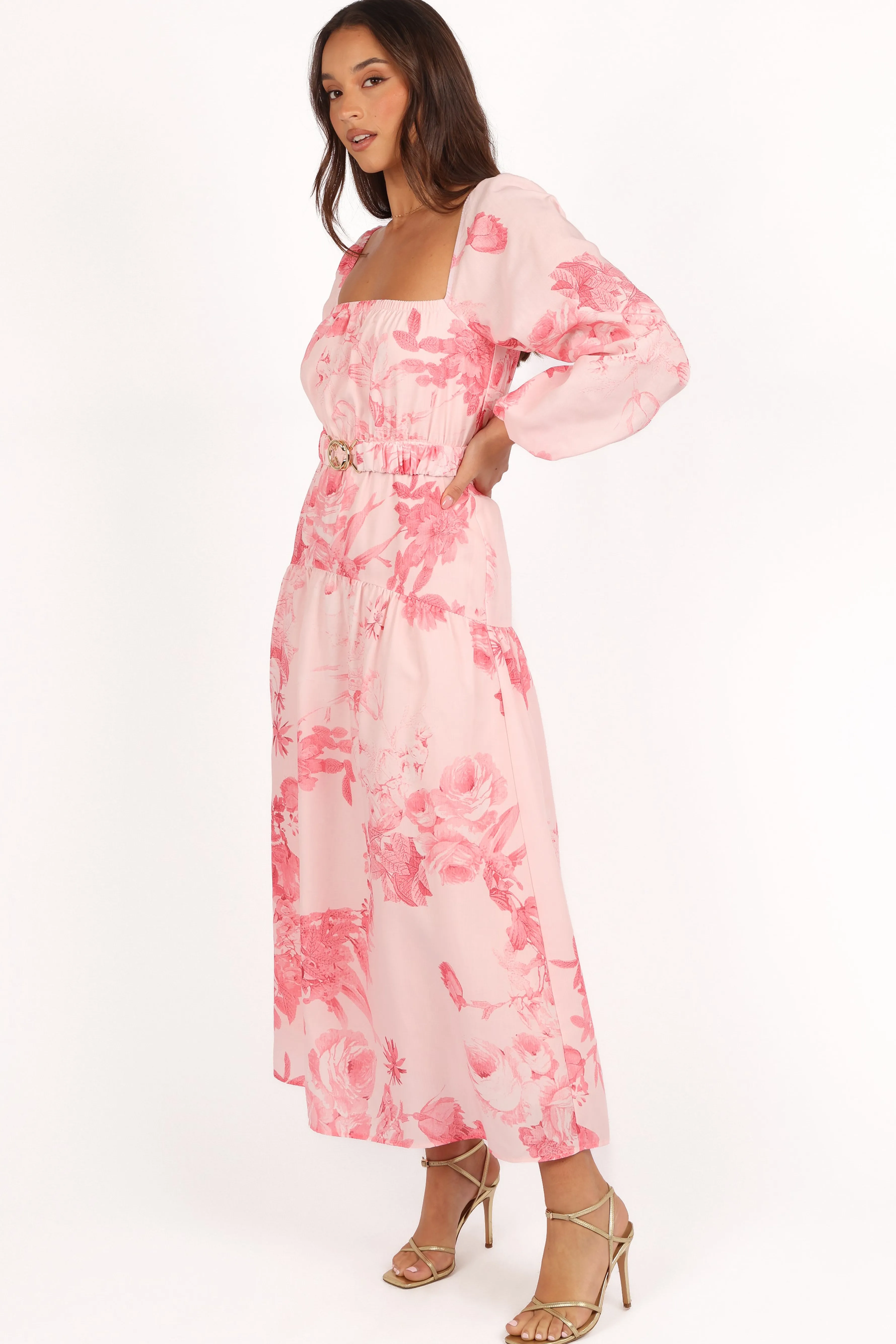 Petal & Pup Sharine Long Sleeve Dress - Pink Floral PinkFloral Cheap