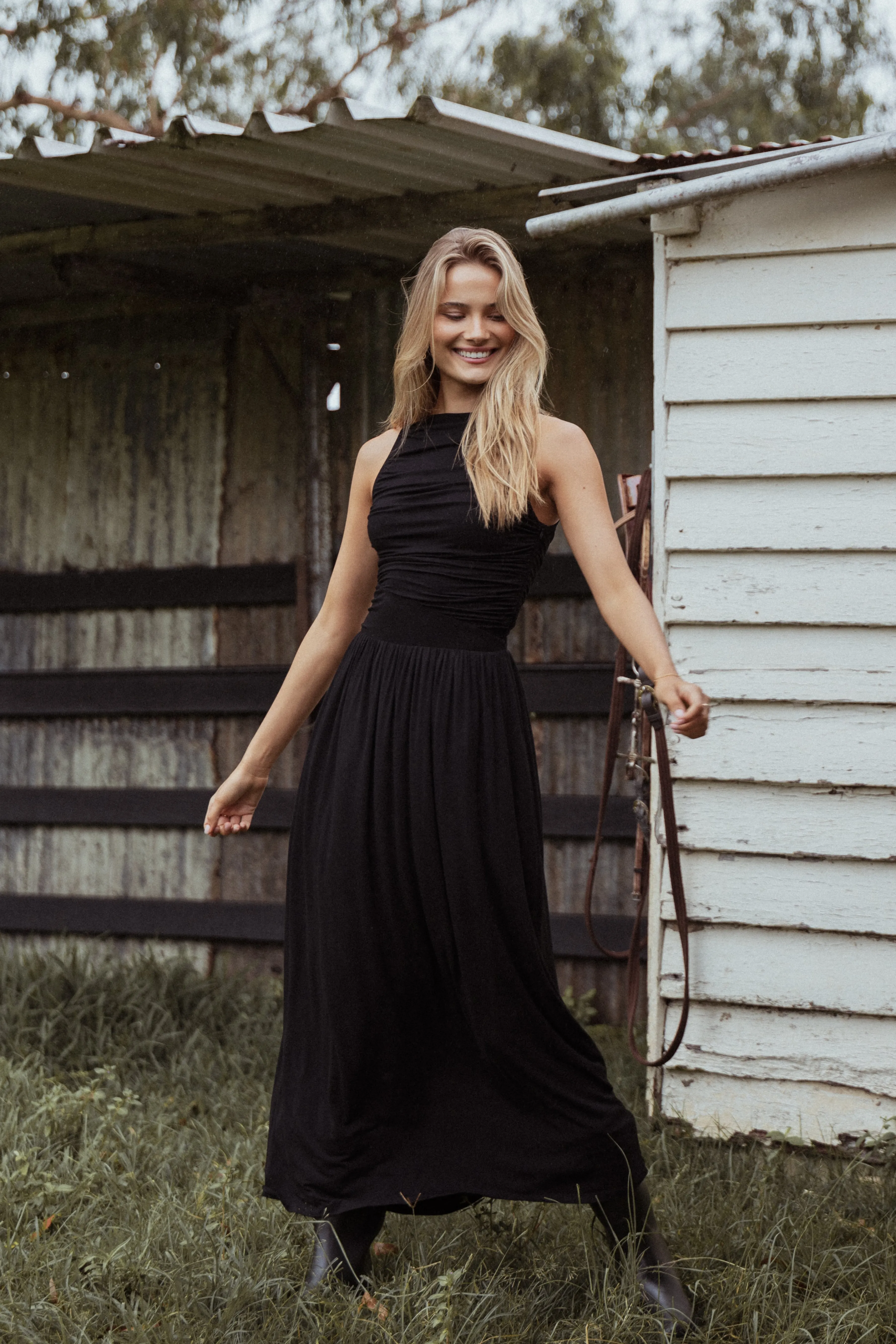 Petal & Pup Shirley Maxi Dress - Black Discount