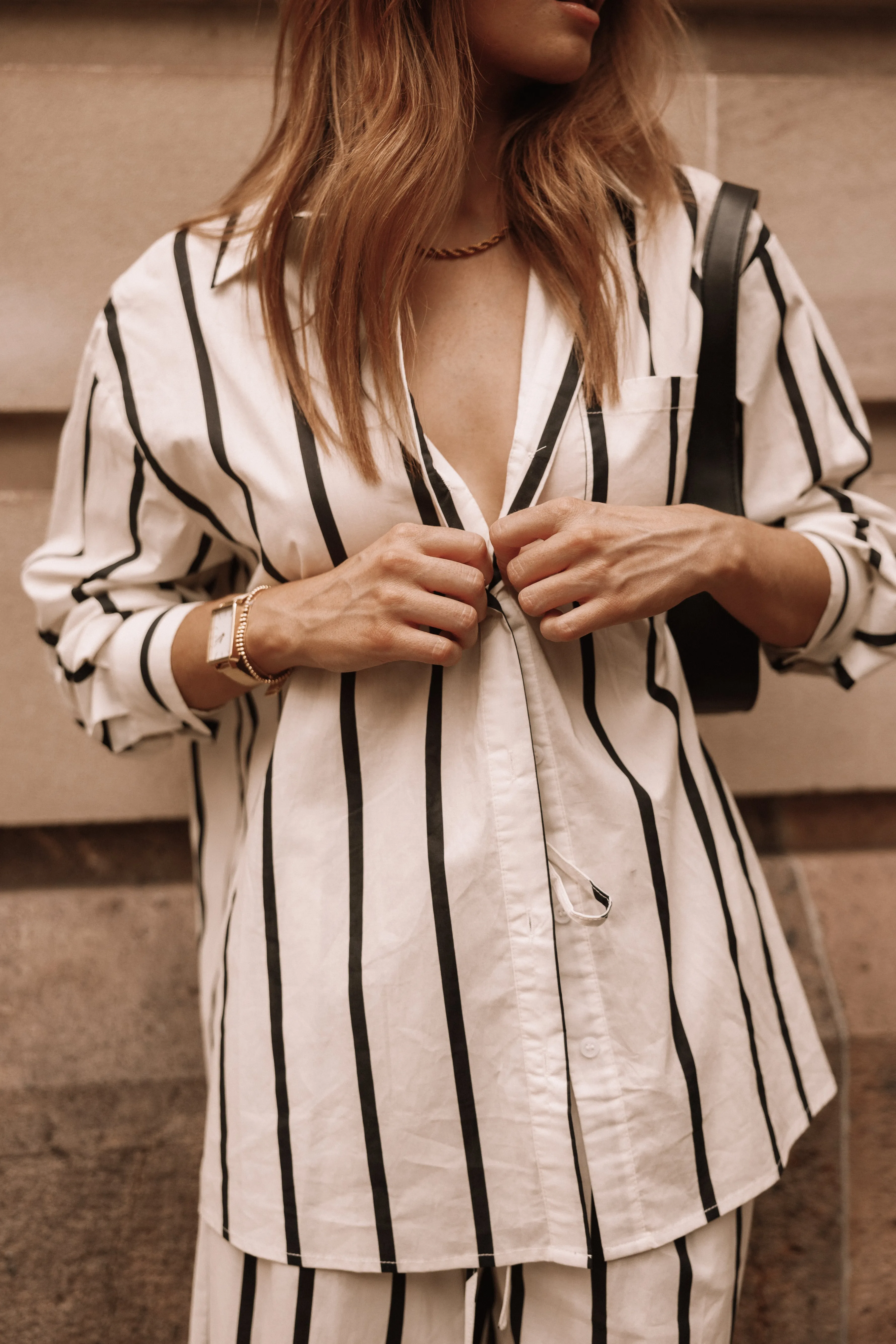 Petal & Pup Silvia Button Down Shirt - Cream Stripe CreamStripe Hot