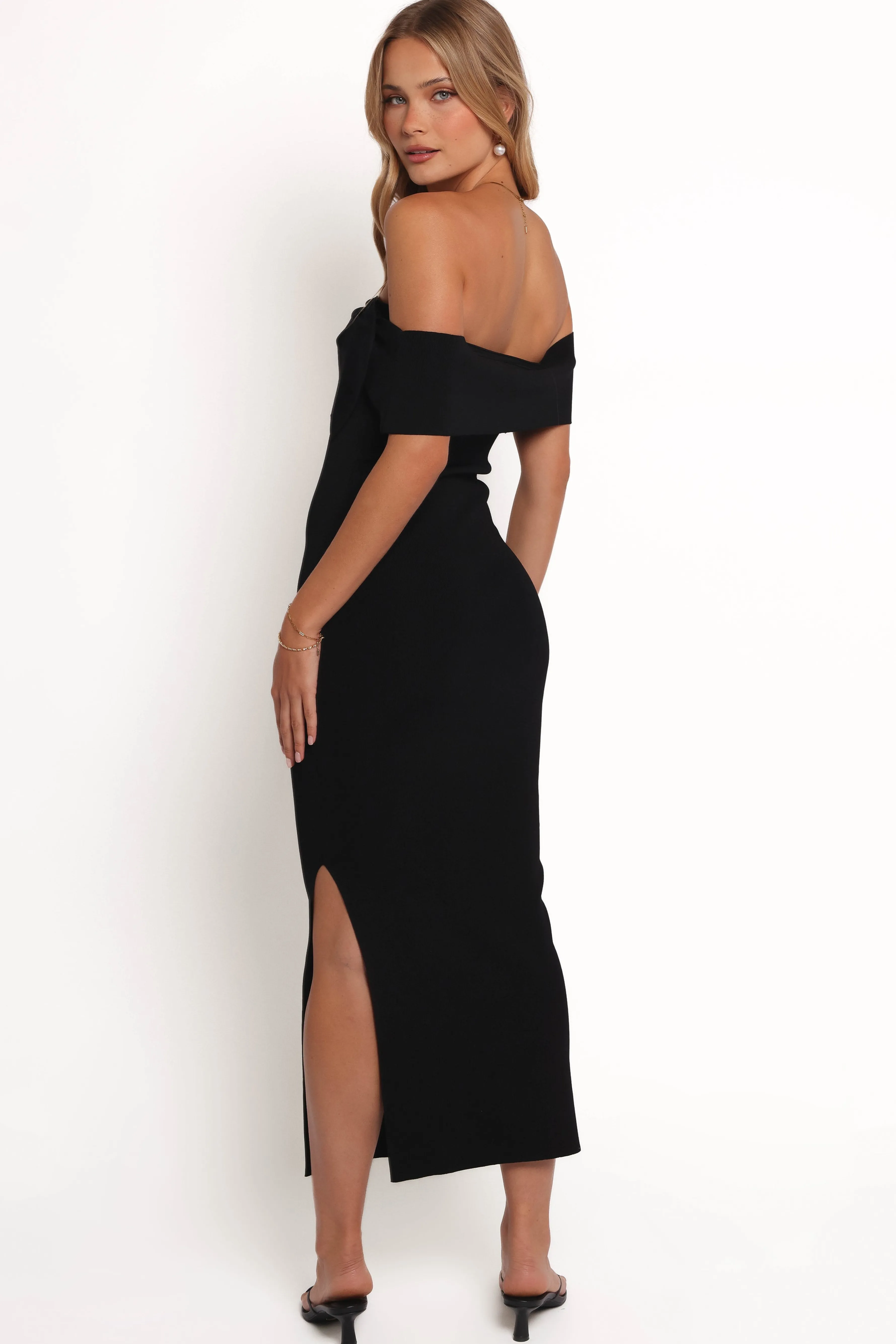 Petal & Pup Venus Midi Dress - Black Clearance