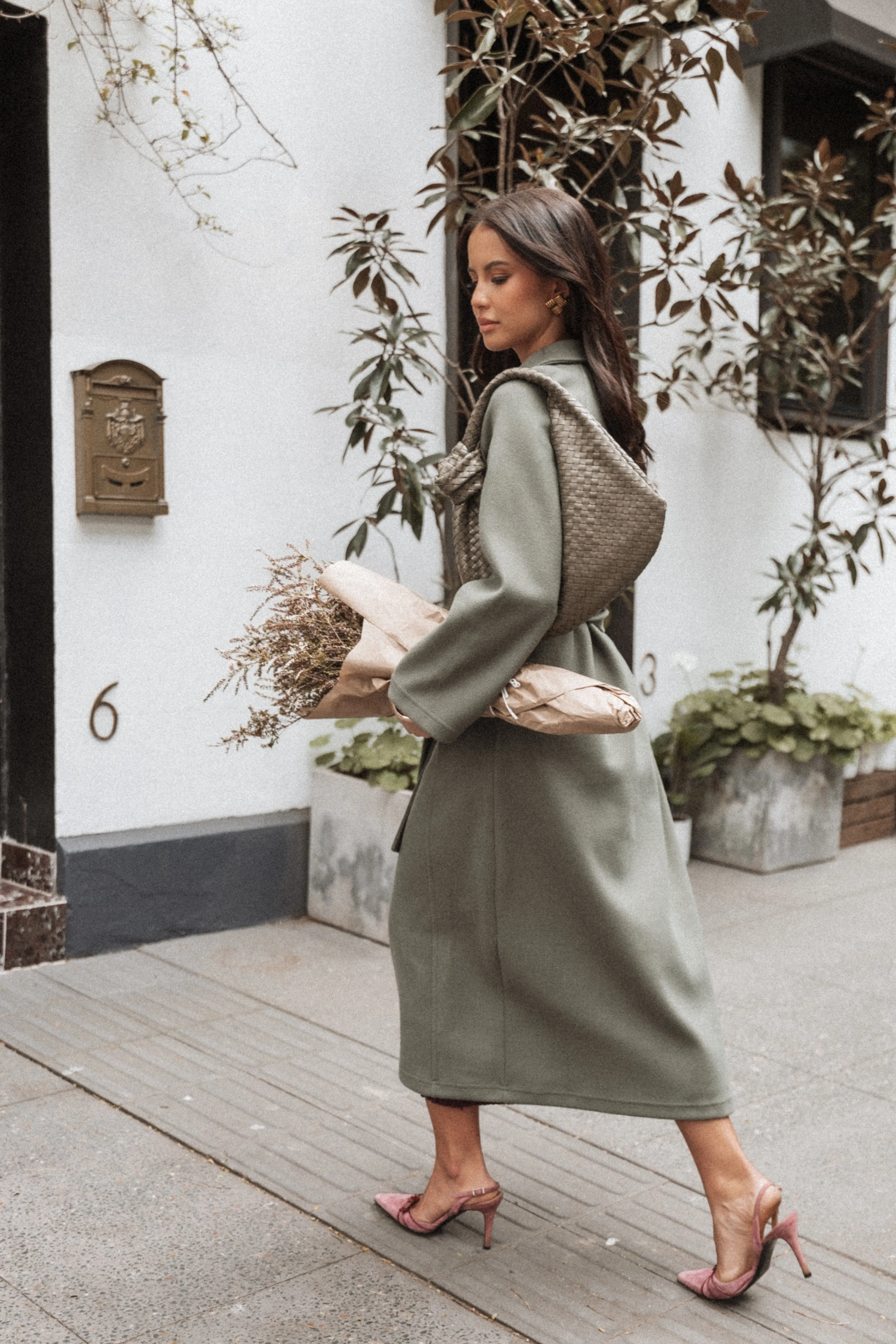 Petal & Pup Violeta Tie Front Coat - Olive Flash Sale